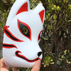 YangYong Fox Cosplay Mask for Masquerade Ball Party Halloween, Japanese Kitsune Kabuki (G)