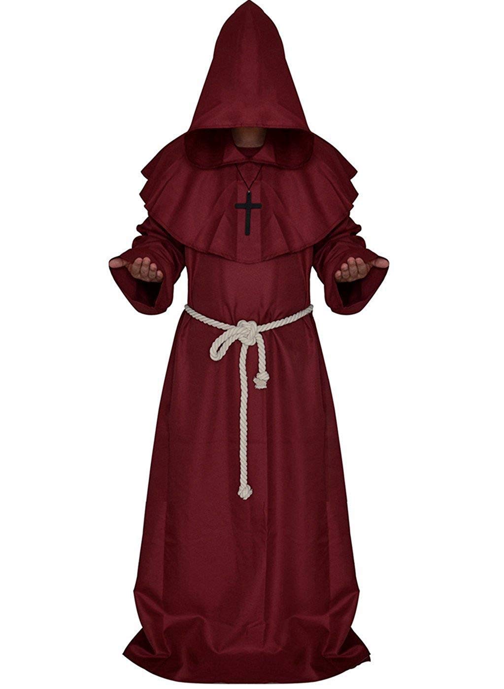 LHJ Costume for The Medieval Monks Priest Robe Hooded Cosplay Various Styles