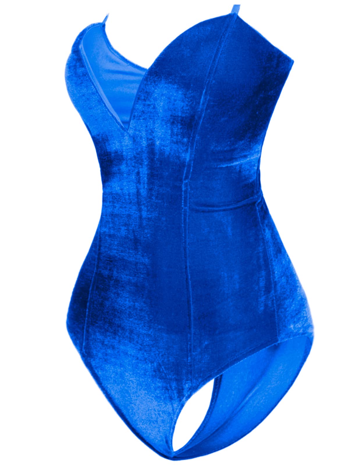 AiMiNa Anime Womens Bunny Girl Costume One Piece Bodysuit Halloween Cosplay Catsuit Bunny Headband Stockings Set(Blue XS)