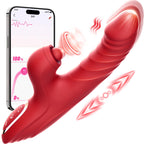 Vibrator Thrusting Dildo for Women Toendi G Spot Rose Toy Clitoral Stimulator Sex Toys Dildos Vibrator with 10 Vibration 7 Thrust Mode with Licking, Rabbit Vibrators Adult Sex Toy Couple AI Sync Games