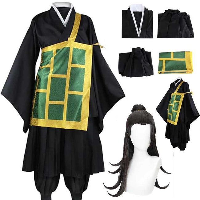 Lmetsky Geto Suguru Cosplay Costume Outfit Geto Suguru Kimono Uniform Black Full Set Halloween Men Hover Image