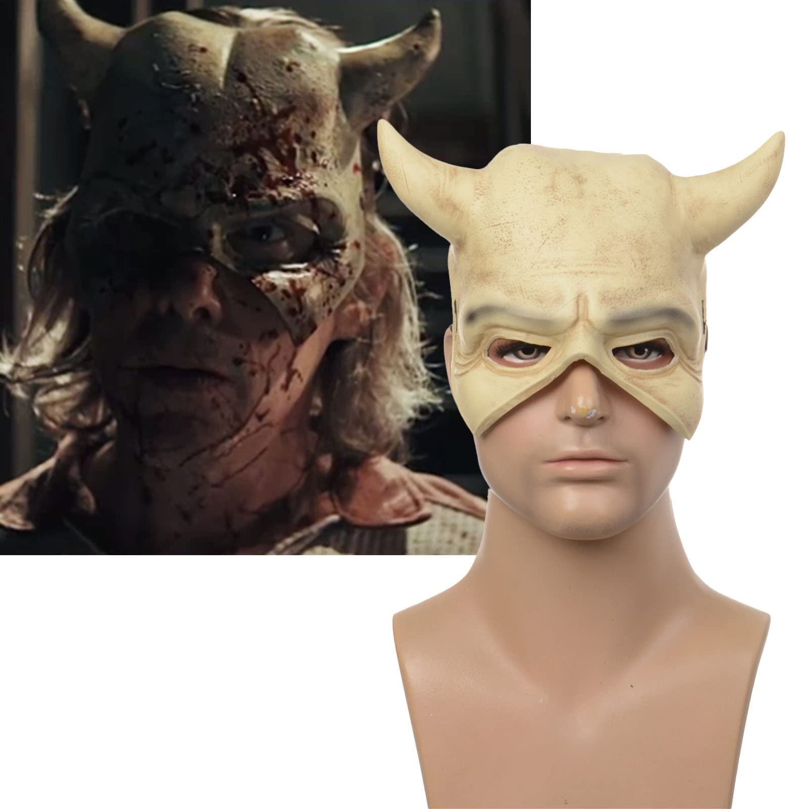 Panamanta The Black Phone Mask Horror Movie The Grabber Cosplay Costume Mask for Halloween Men's Costume Mask Cosplay Masquerade Prop