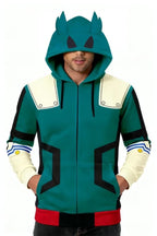 Werycos Adult Ears Jacket Hoodie Zipper Sweatshirt Battle Suit Outfit Halloween Cosplay Costume Unisex