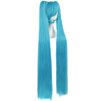MapofBeauty 47"/120cm Fashion Long Straight wig Cosplay wig (Cyan Blue)