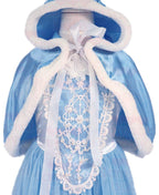 MYZLS Cinderella Princess Dress Girls Snow White Fancy Party Costume Halloween Dress Up Outfit Size 110, 3-4 Years,Blue