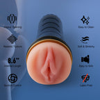 Tracy's Dog Realistic Male Masturbator for Men - Body-Safe TPE Adult Sex Toys, 8.6" Deep Textured Fleshy Pocket Pussy, Easy-Clean & Discreet, Lifelike Masturbation Cup