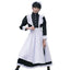 Volrath Womens Japanese Maid Cosplay Costume Fancy Black White Dress Outfit Halloween Apron with Headwear Socks Sets(XXL,BlakcW)