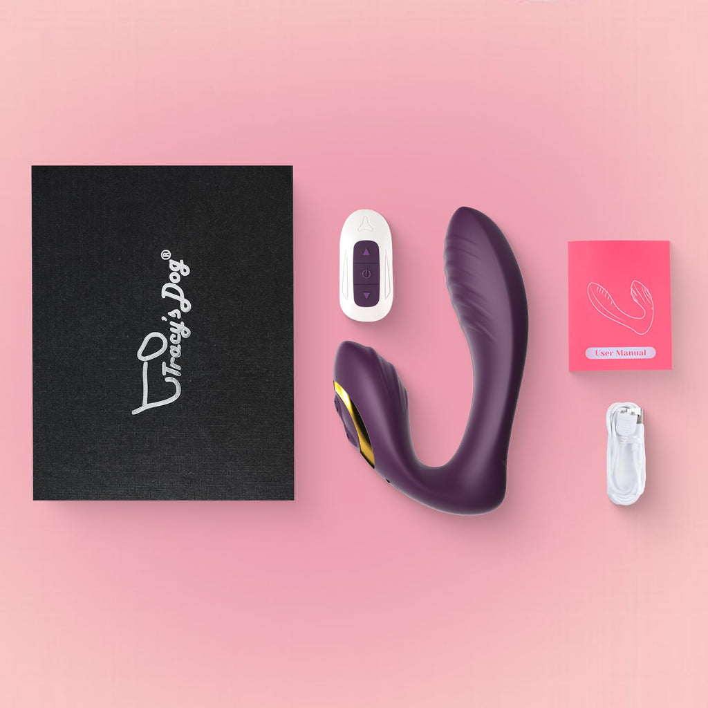 Tracy's Dog Wearable Clitoral G Spot Vibrator, Remote Control Adult Sex Toys for Women Couple, Powerful Quiet Panty Vibrators, Flexible Vibrating Adult Toy Stimulator with 10 Vibration