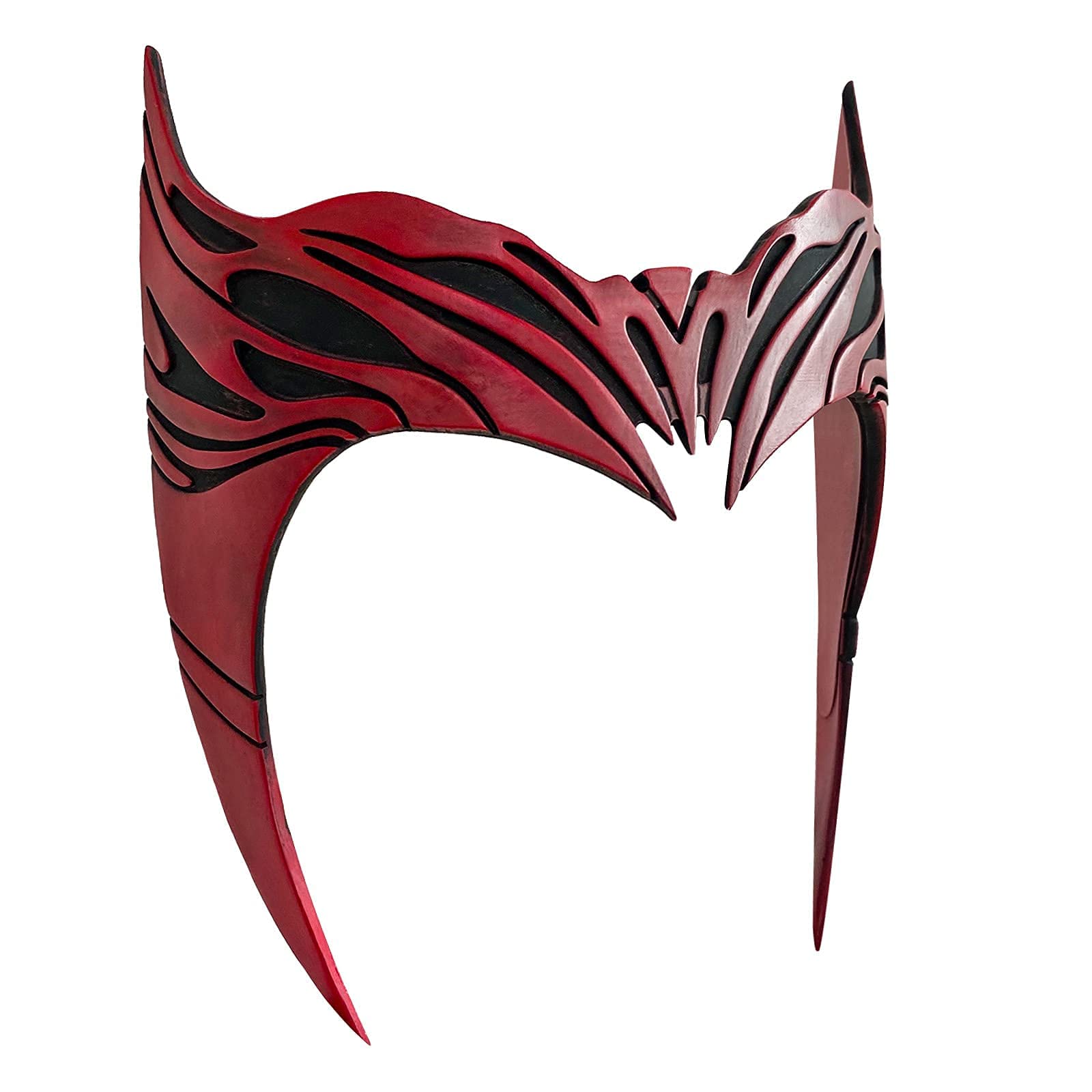 CAFELE Scarlet Witch Headpiece, 2021 TV Shows WandaVision Wanda Maximoff Red Resin Mask Crown Cosplay Halloween Costume Headwear for Adults