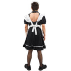 Men's Maid Cosplay Costume Dress Suit, Big Hemline Flared Outfit, Funny Stage Performance Cosplay Set (Medium)
