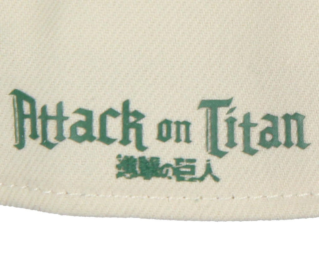 Attack on Titan Adult Scout Regiment Embroidered Snapback Hat for Men and Women Beige