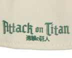 Attack on Titan Adult Scout Regiment Embroidered Snapback Hat for Men and Women Beige