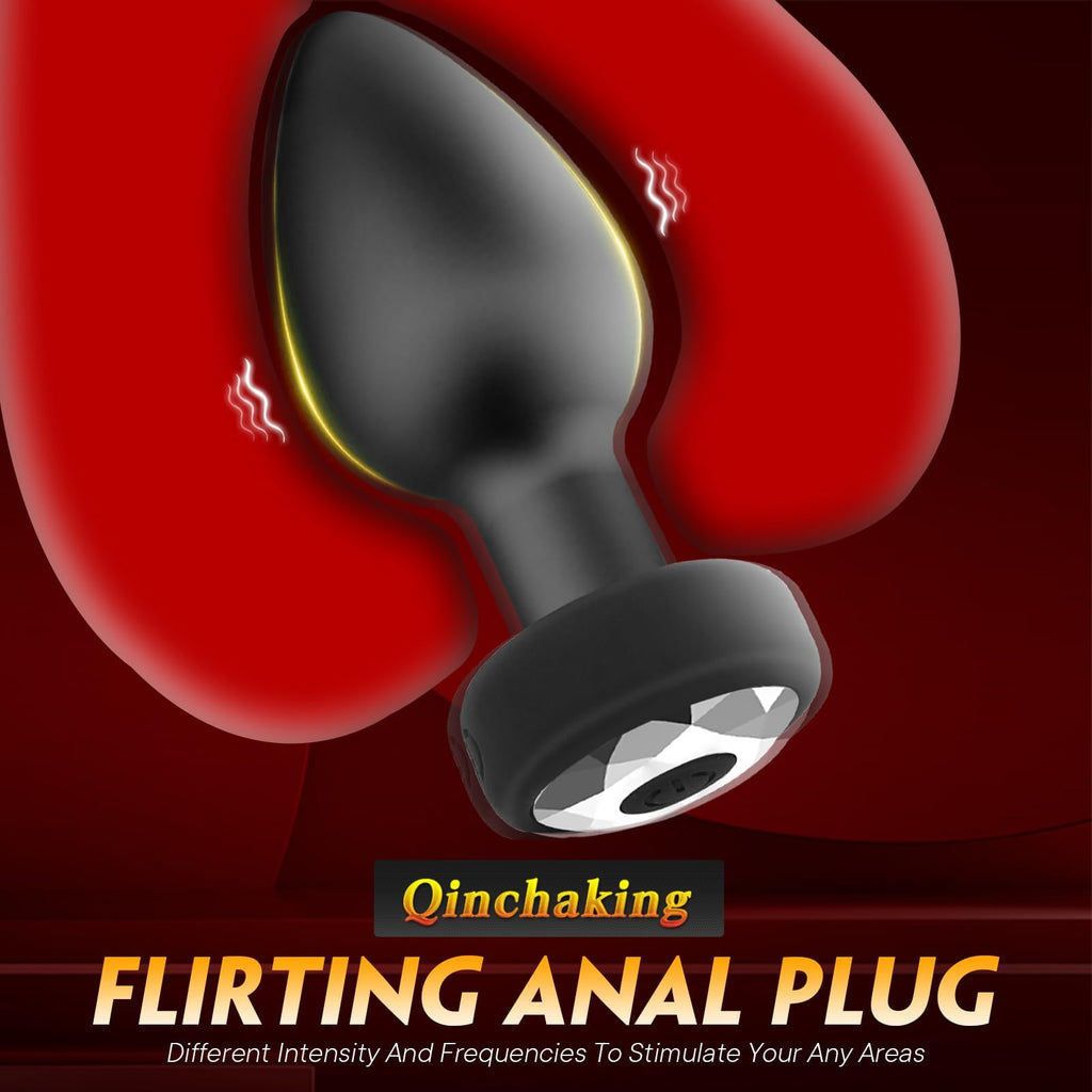 Anal Plug Adult Sex Toy,Adult Sex Toys and Games for Men Women,Wireless Remote Control 10 Frequency Vibration,Small Butt Plug for Female Male Prostate Massage Vibrating Anal Sex Toys for Men,Black