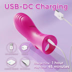 Finger Vibrator Adult Sex Toys for Women, Adult Toys with 10 Vibrations & Heating Function Clitoral G-Spot Nipple Butterfly Vibrators, Sexual Pleasure Tools for Women mini Vibrator Couples Sex Toys