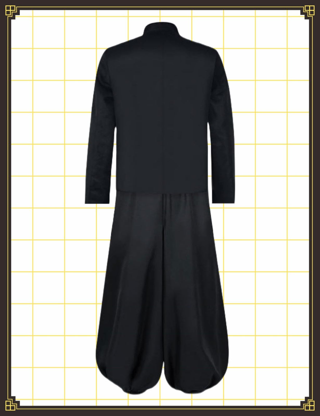 ABOJJFAC Black Cosplay High School Uniform With Earrings Wig Anime Jacket Pants Full Set For Halloween Costume (WigUniform, XXL)