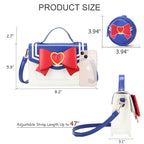 Sunwel Fashion Kawaii Anime Cosplay Purse with Coin Purse Shoulder Crossbody Bag
