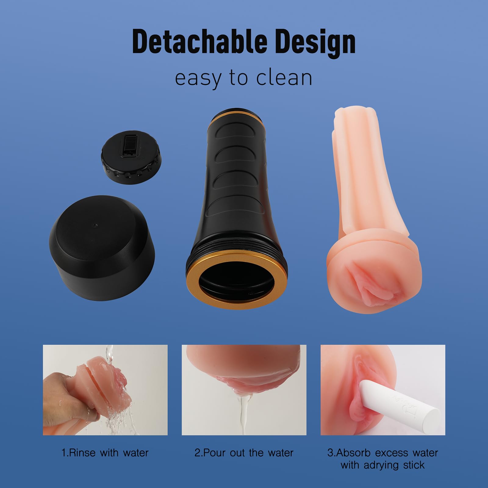 Tracy's Dog Realistic Male Masturbator for Men - Body-Safe TPE Adult Sex Toys, 8.6" Deep Textured Fleshy Pocket Pussy, Easy-Clean & Discreet, Lifelike Masturbation Cup