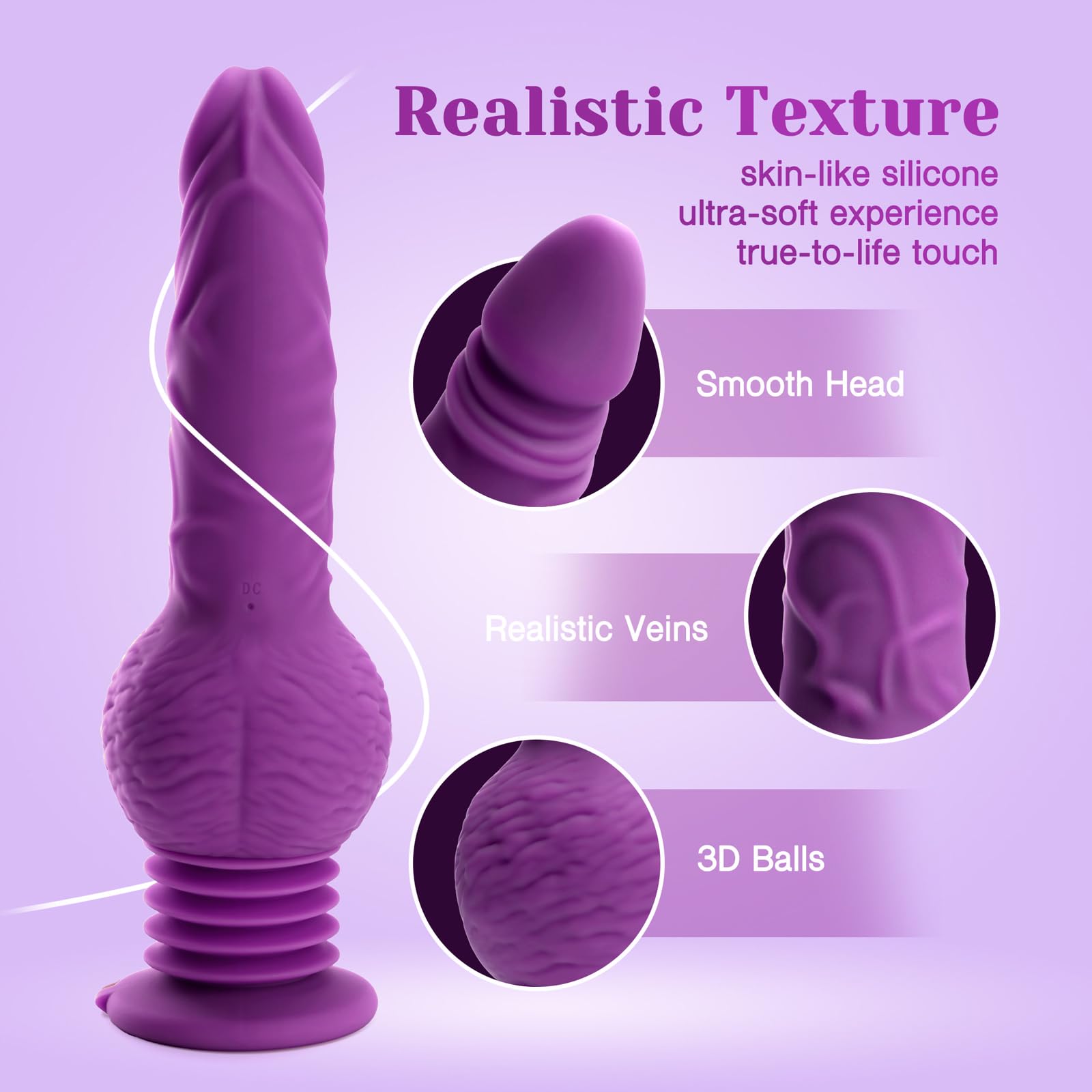Tracy's Dog Thrusting Dildo Vibrator - Pulse Pounding Dildo G-Spot Anal Stimulation with 10 Vibrating & 3 Bouncing Modes, 9.29 Inch Realistic Dildos Adult Toys Sex Toys for Women Men Couples(Drillme)