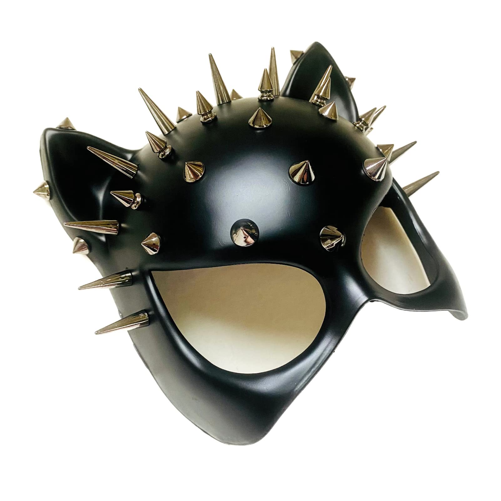 MasqStudio Red Black Cat Woman Dress up Cosplay Party Masquerade Mask Spiky Halloween (Black)