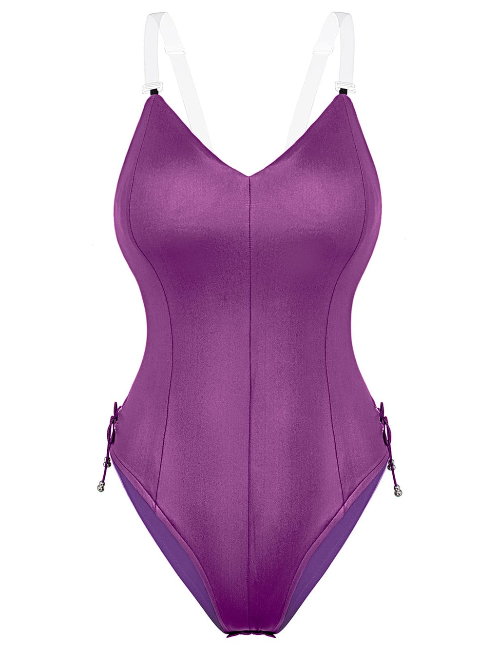 Womens Bunny Costume Girl Bodysuit Anime Role Costume senpai Cosplay Bodysuit One Piece stockings set（Purple L