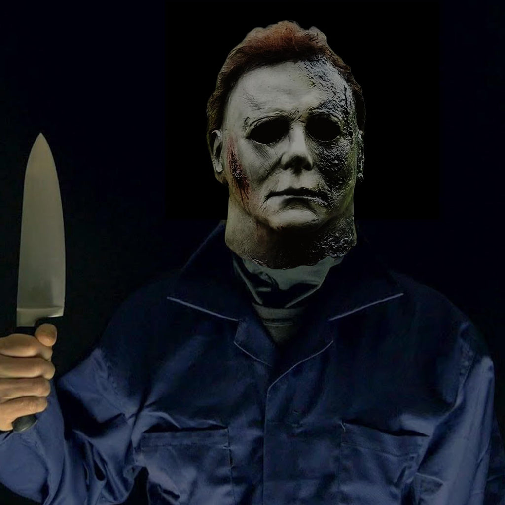 Halloween Horror Movie Cosplay Mask, For Michael Myers Cosplay Mask, High-Detail Design Latex Full Head Masks for Masquerade, Party & Horror Themed Events, Scary Slasher Costume Prop for Adults