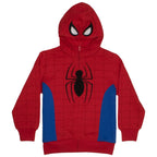 Marvel Super Heroes Hero Boys Zip-Up Fashion Hoodie Sweatshirt for Kids (Red, 10/12)