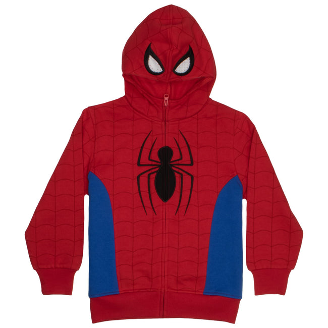 Marvel Super Heroes Hero Boys Zip-Up Fashion Hoodie Sweatshirt for Kids (Red, 10/12) Hover Image