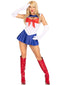 Leg Avenue Womens 3 Pc Sexy Sailor Halloween Costume, Bodysuit With Skirt, SMALL, Multicolor