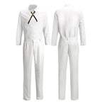 FMMOEK Halloween Cosplay Costume Anime Green Uniform Cloak Long Trench Coat for Adult (S, Green-A)