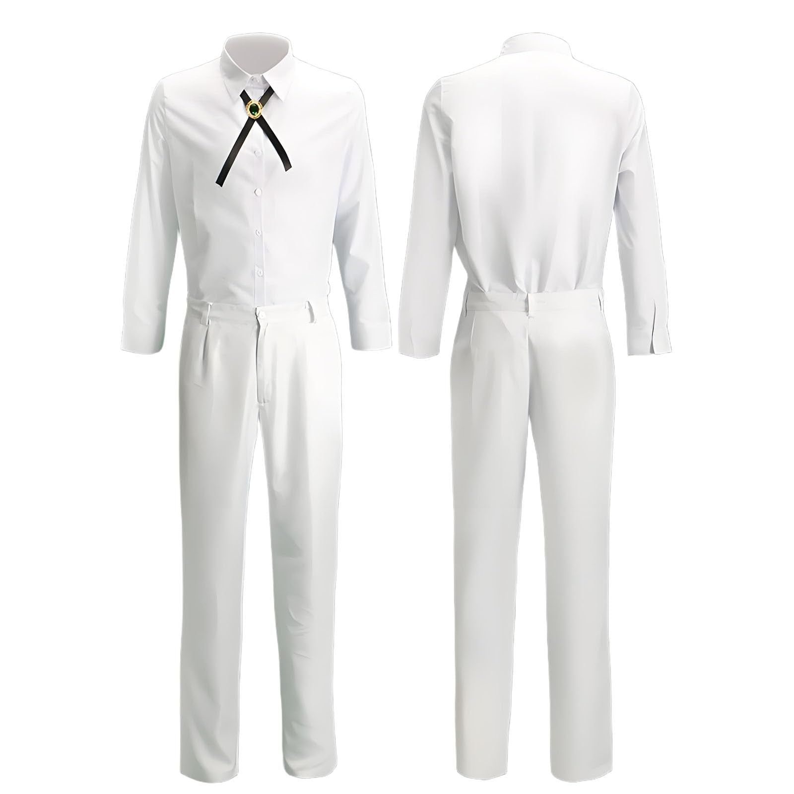 FMMOEK Halloween Cosplay Costume Anime Green Uniform Cloak Long Trench Coat for Adult (S, Green-A)