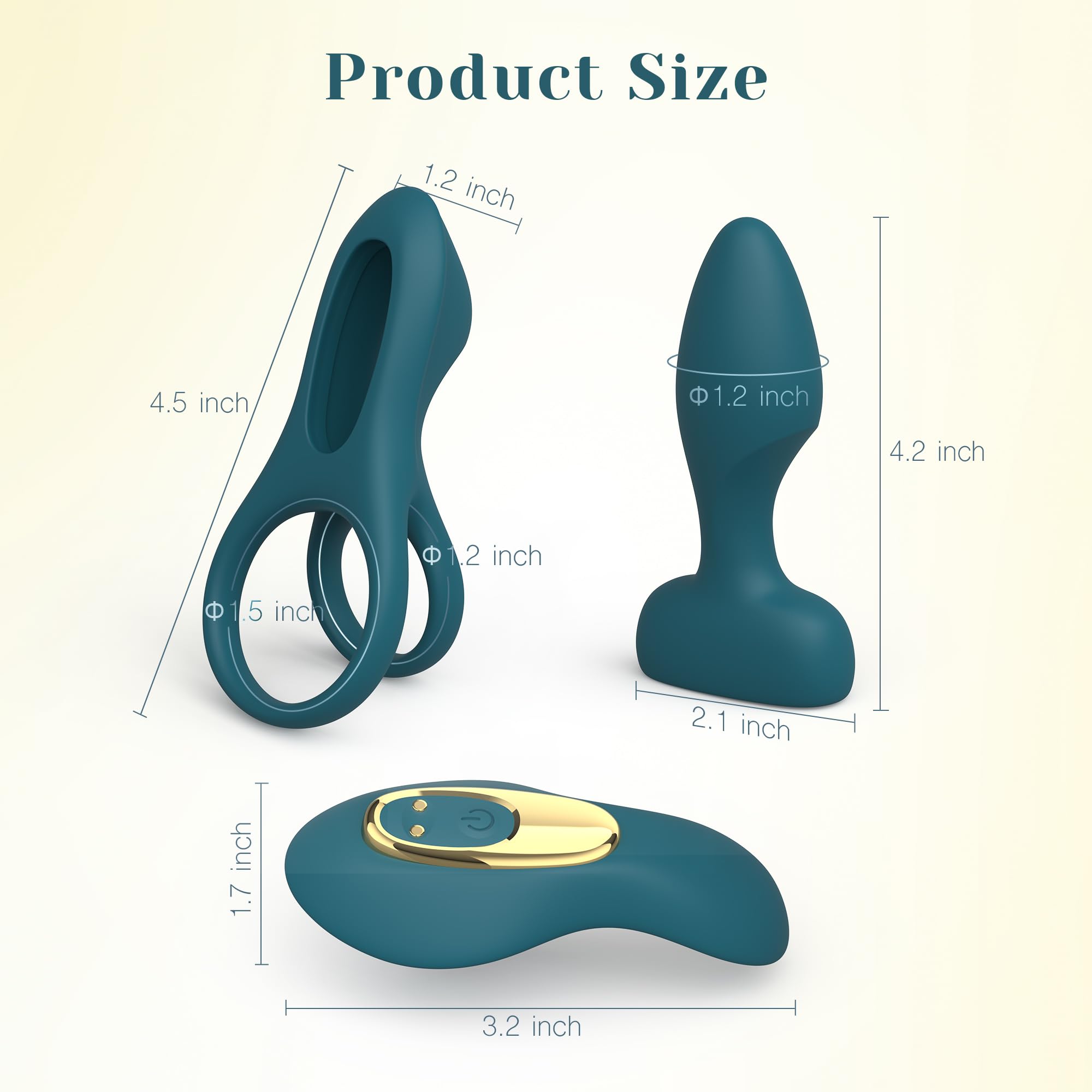 Tracy's Dog Vibrator Kit for Couples, Removable Vibrating Bullet with 3 Silicone Attachments (Cock Ring, Wearable Panty, Butt Plug Sleeve) — Remote Control Adult Sex Toys for Women & Partner Play