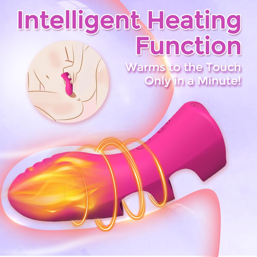 Finger Vibrator Adult Sex Toys for Women, Adult Toys with 10 Vibrations & Heating Function Clitoral G-Spot Nipple Butterfly Vibrators, Sexual Pleasure Tools for Women mini Vibrator Couples Sex Toys