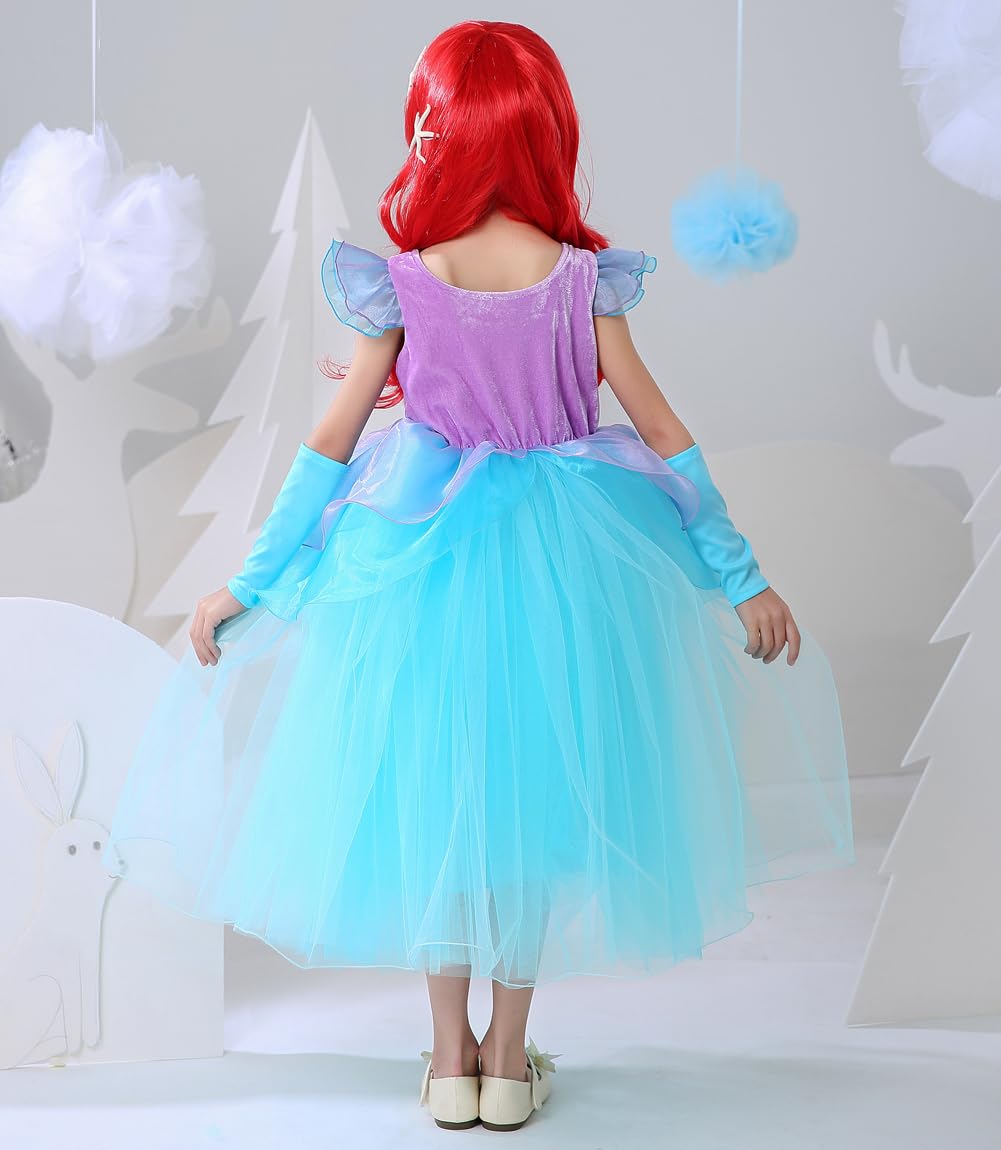 Girls Cinderella Costumes Halloween Princess Dress Up Fancy Birthday Party Ball Gown