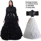 GRACEART Women Gothic Victorian Rococo Dress Costumes Balck M