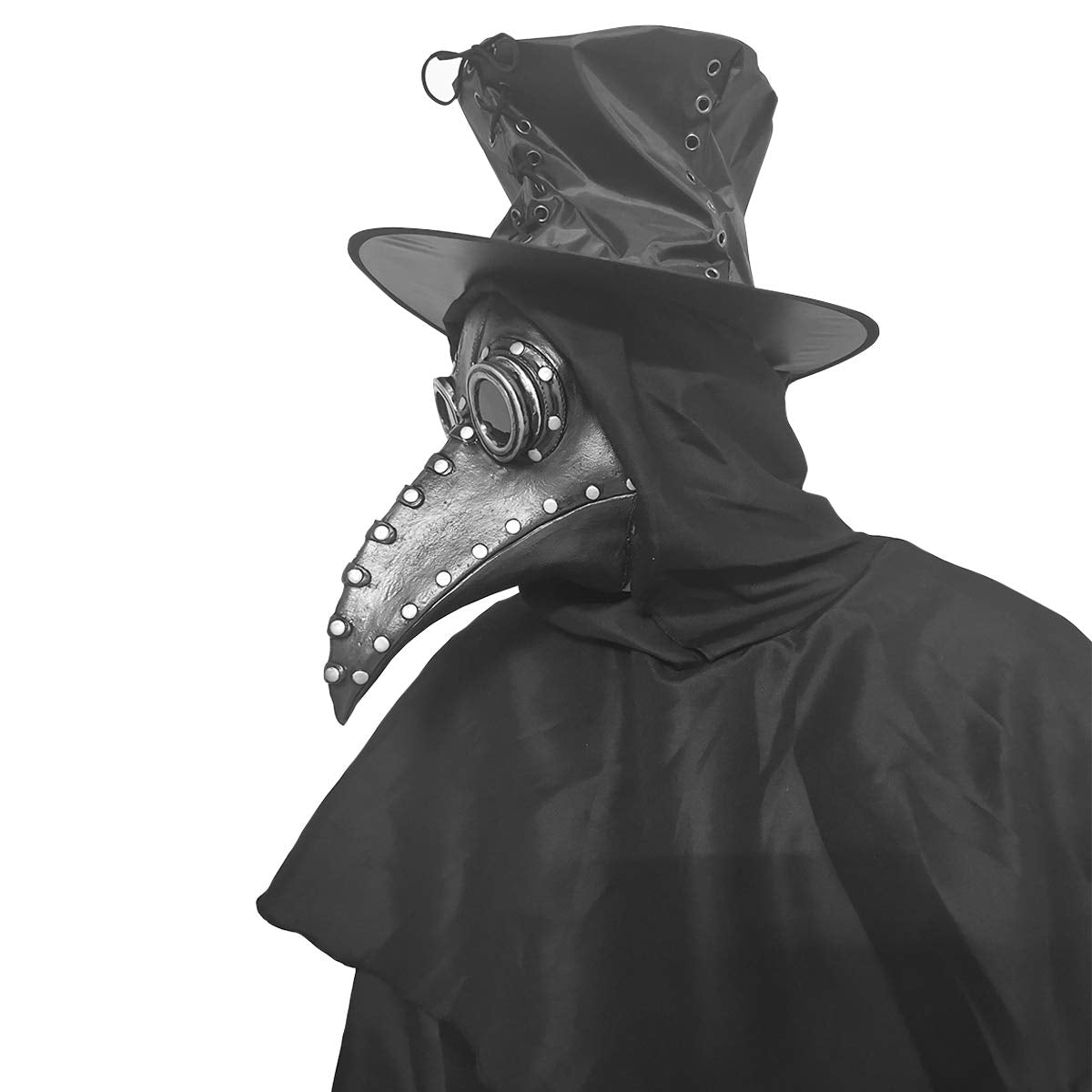 Stegosaurus Plague Doctor Bird Mask Long Nose Beak Cosplay Steampunk Halloween Costume Props Latex Material