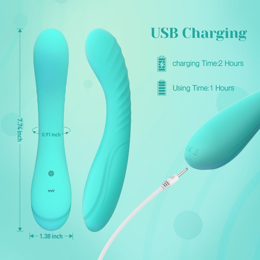 Tracy's Dog Powerful G Spot Vibrator for Deep Penetration, Adult Sex Toys for Women and Couples, Full Silicone Soft Vibrating Dildo Massager for Clitoral and Anal Stimulation