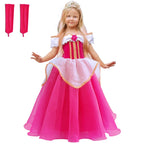Girls Cinderella Costumes Halloween Princess Dress Up Fancy Birthday Party Ball Gown