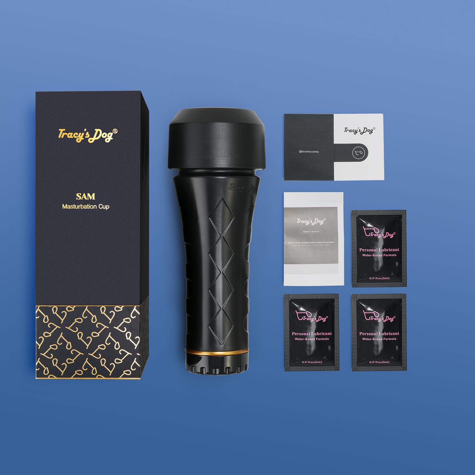 Tracy's Dog Realistic Male Masturbator for Men - Body-Safe TPE Adult Sex Toys, 8.6" Deep Textured Fleshy Pocket Pussy, Easy-Clean & Discreet, Lifelike Masturbation Cup