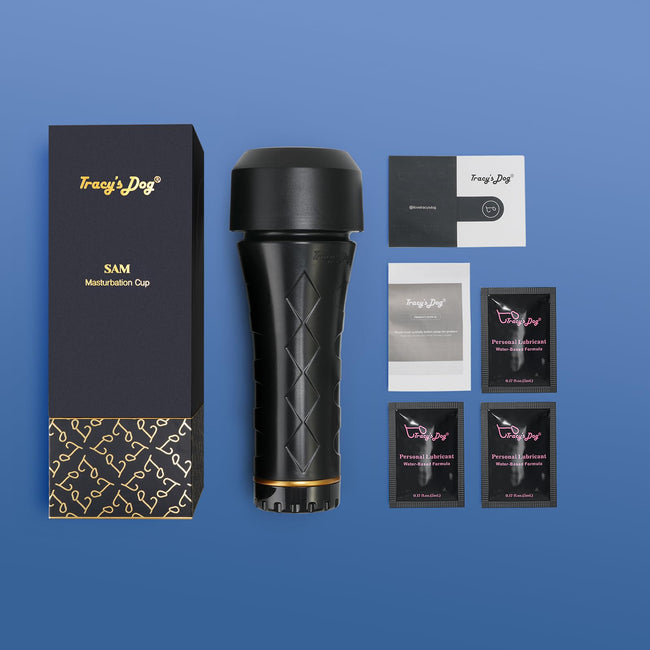 Tracy's Dog Realistic Male Masturbator for Men - Body-Safe TPE Adult Sex Toys, 8.6" Deep Textured Fleshy Pocket Pussy, Easy-Clean & Discreet, Lifelike Masturbation Cup Main Image