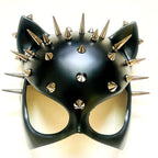 MasqStudio Red Black Cat Woman Dress up Cosplay Party Masquerade Mask Spiky Halloween (Black)