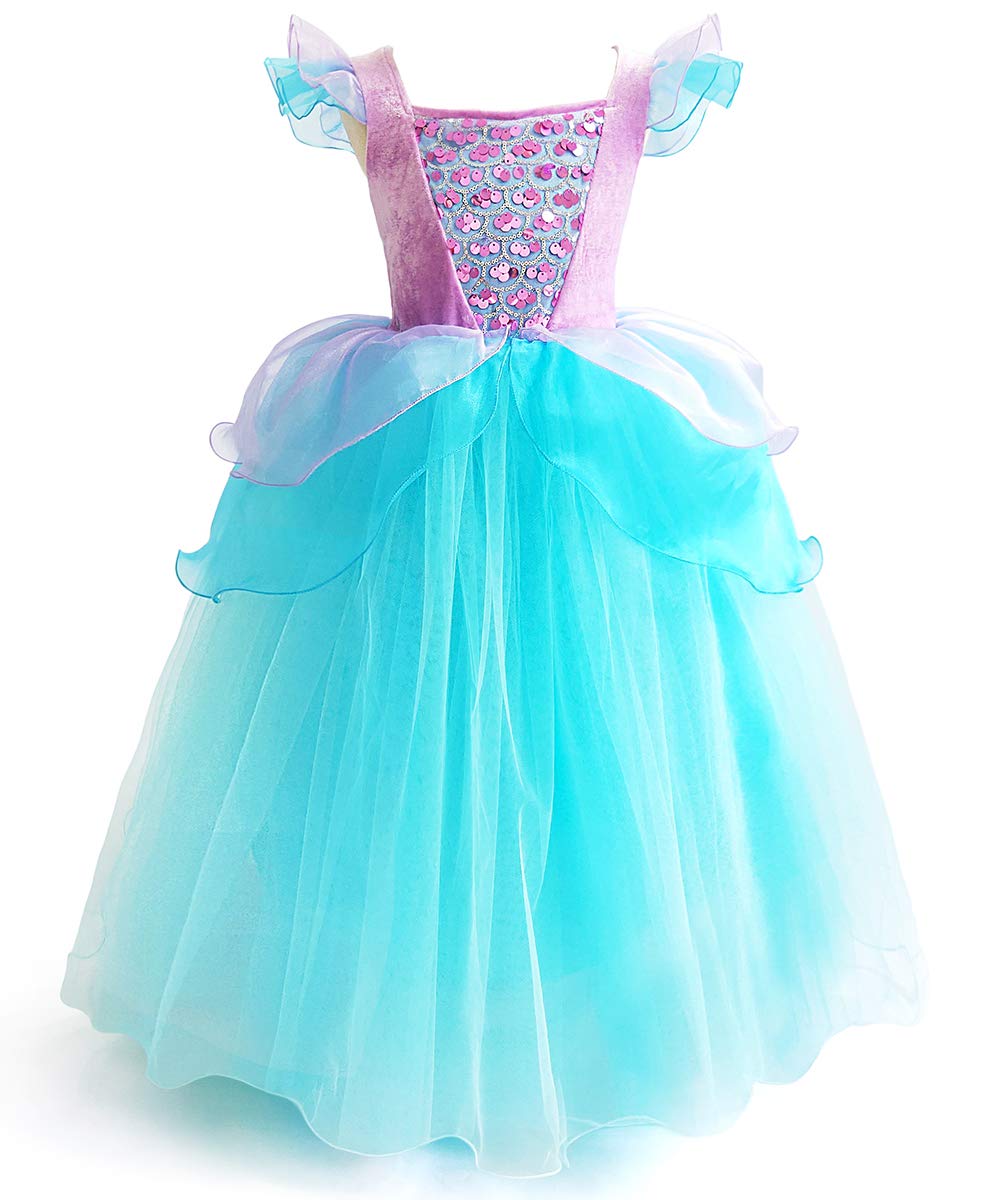 Girls Cinderella Costumes Halloween Princess Dress Up Fancy Birthday Party Ball Gown