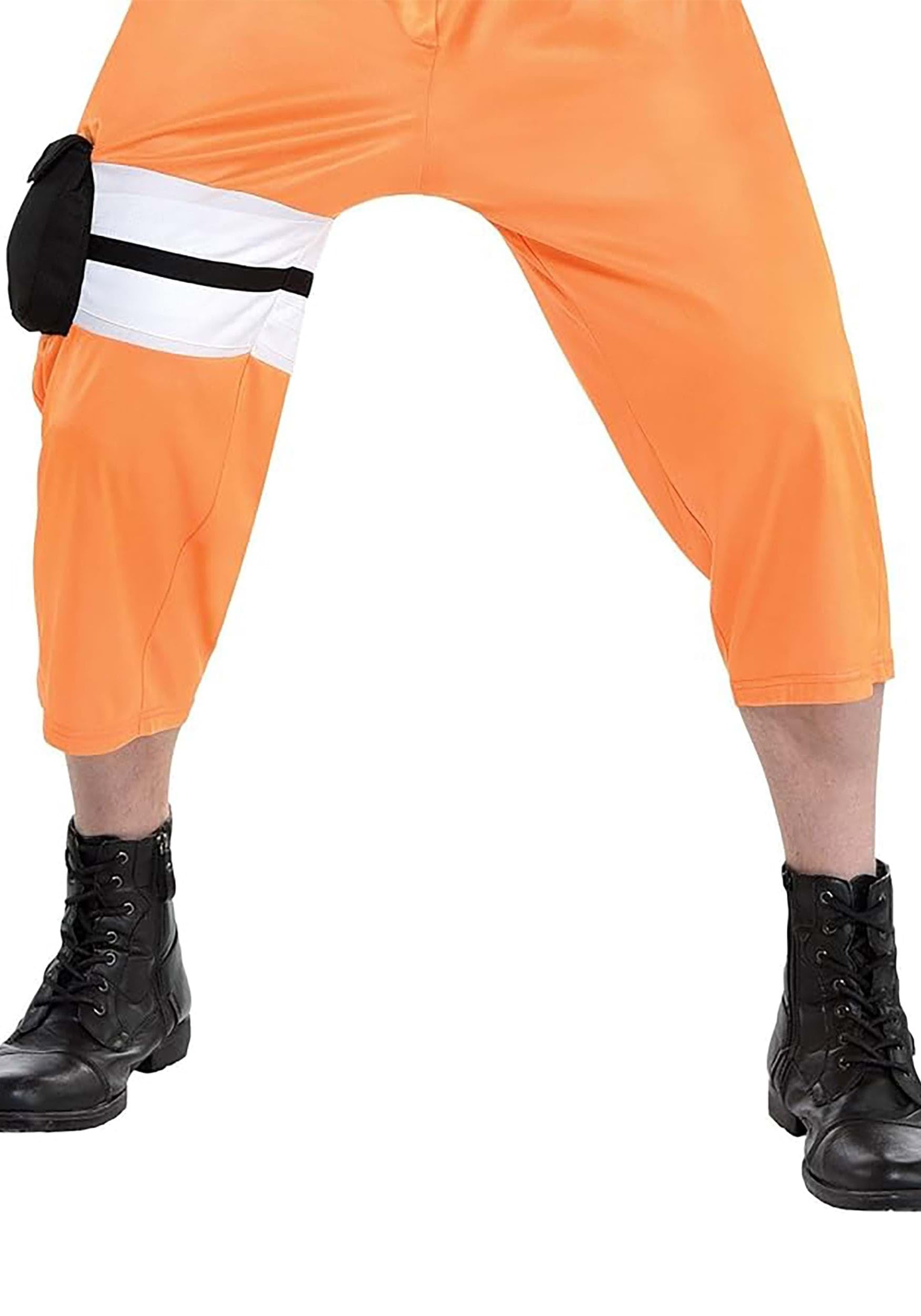 Party City Naruto Costume for Adults, Standard Size, Includes Black and Orange Zip Jumpsuit, Holster, and Headpiece