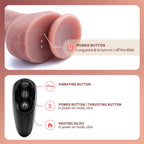 Thrusting Dildo Vibrator Sex Toys - Adult Toys Realistic Silicone Suction Cup Dildo with 7 Thrusting & 7 Vibrating for G-Spot Anal Stimulation, Strapless Strap-On Dildos Sex Toys & Games for Women