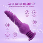 Tracy's Dog Thrusting Dildo Vibrator - Pulse Pounding Dildo G-Spot Anal Stimulation with 10 Vibrating & 3 Bouncing Modes, 9.29 Inch Realistic Dildos Adult Toys Sex Toys for Women Men Couples(Drillme)