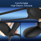 Vibrating Cock Ring with 360° Twisting G-Spot Stimulator – Penis Ring Couple Sex Toys with 10 Modes, Adult Toy for Clitoral & Testicle Stimulation, Penis Sleeve Extender Couples Vibrator for Men Women