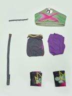 haikyuu Women Gothic Swimsuit Goth Bikini Set Cosplay Bathing Suit Halter with Hood and Sleeves (US, Alpha, Medium, Regular, Regular, Standard, Multicolored)