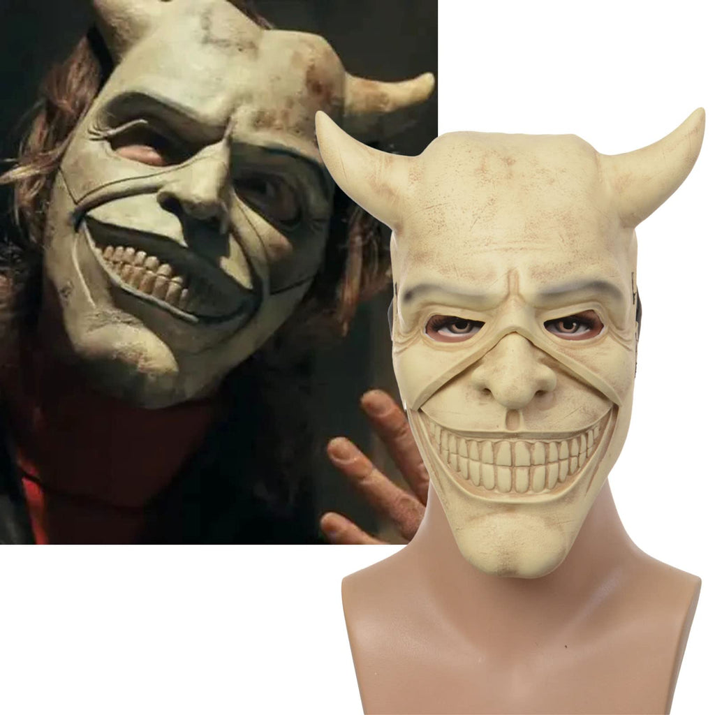 Panamanta The Black Phone Mask Horror Movie The Grabber Cosplay Costume Mask for Halloween Men's Costume Mask Cosplay Masquerade Prop