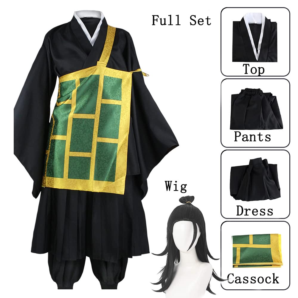 Lmetsky Geto Suguru Cosplay Costume Outfit Geto Suguru Kimono Uniform Black Full Set Halloween Men