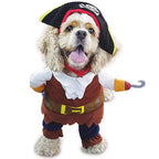 Dog Costume Pirates of The Caribbean Style, Novelty Pet Cosplay Funny Halloween Costumes Cat Pirate Clothing, Cool Dog Clothes for Small to Medium Dogs Cats, Corsair Dress Up Party Apparel (S)