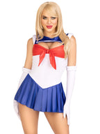 Leg Avenue Womens 3 Pc Sexy Sailor Halloween Costume, Bodysuit With Skirt, SMALL, Multicolor